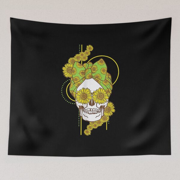 Item preview,  Sunflower Skull Gift For Cool Skeleton Ana designed and sold by bessiey23.