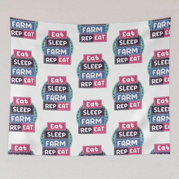 Item preview, eat sleep farm repeat, farming designed and sold by Blazing-Art.