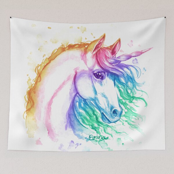 Item preview, Unicorn face in rainbow designed and sold by Brina Williamson.