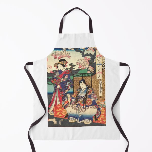 Item preview, Japanese Couple - Japanese Woodcut Prints designed and sold by mosgol.