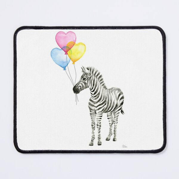 Item preview, Zebra Watercolor Baby Animal with Balloons for Nursery designed and sold by Olga Shvartsur.