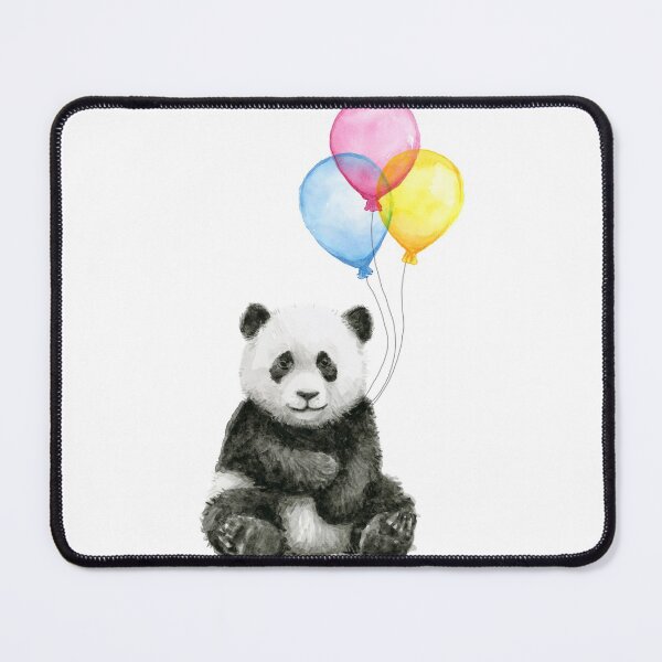 Item preview, Baby Panda Watercolor with Balloons Nursery Animal Art designed and sold by Olga Shvartsur.