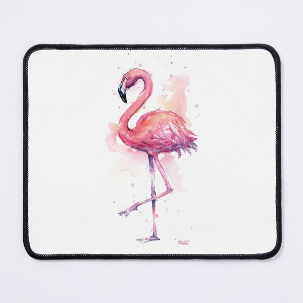 Item preview, Pink Flamingo Watercolor Tropical Bird designed and sold by Olga Shvartsur.