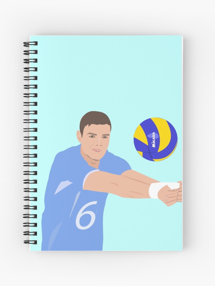 Cuaderno de espiral «Dibujos animados de voleibol» de SagaciousDesign |  Redbubble
