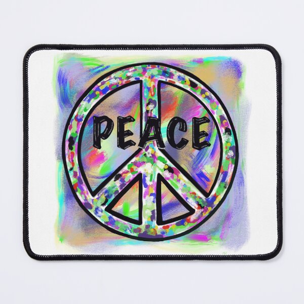 Item preview, Peace sign art - colorful designed and sold by Marble1212.