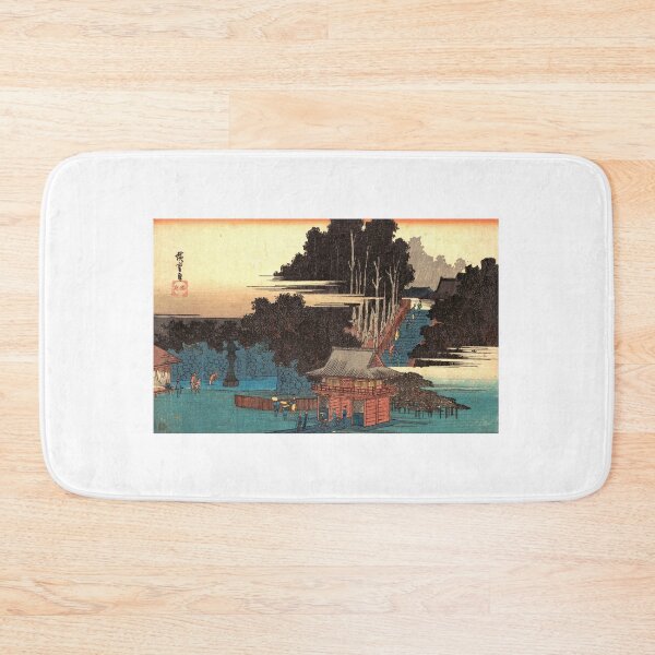 Item preview, Pilgrims at Fudo Shrine - Japanese Woodcut Prints designed and sold by mosgol.