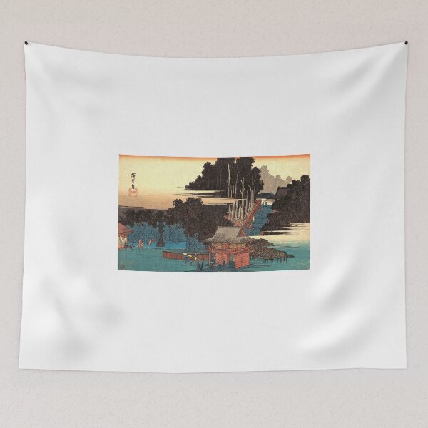 Item preview, Pilgrims at Fudo Shrine - Japanese Woodcut Prints designed and sold by mosgol.