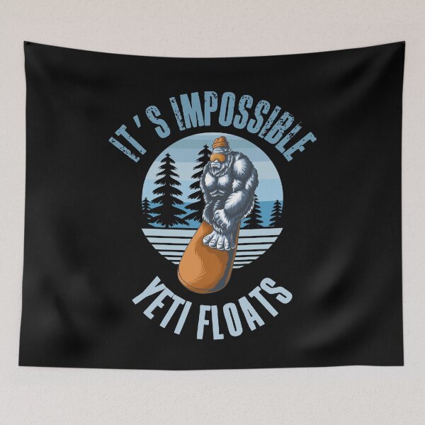 Item preview,  It’s impossible - Yeti Floats! Funny yeti snowboarding design designed and sold by HROC.
