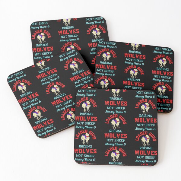 Item preview, Messy Buns And Loaded Guns Raising Wolves Not Sheep   designed and sold by WoodburyLake.