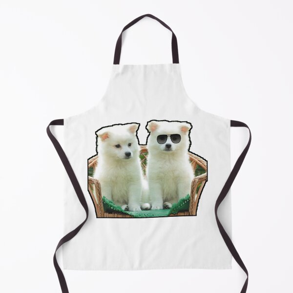 Item preview, Two white puppies designed and sold by Menariya.