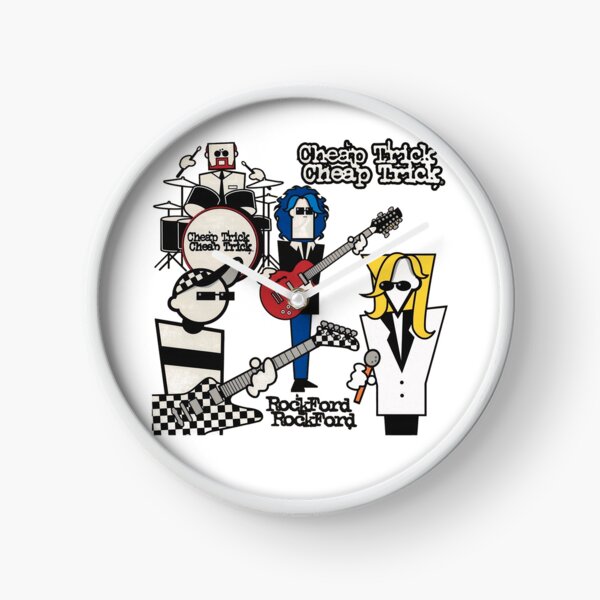 Cheap Trick Rock Band Rockford Classic Lineup Frontman Robin Zander Rockford Cute Gifts Clock