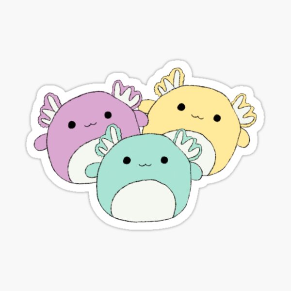 Axolotl Squish Sticker Pack | Cute | Stationary | Gift | Laptop | Notebook  | Plush | Squish Squad | Squishmallows | Stickers