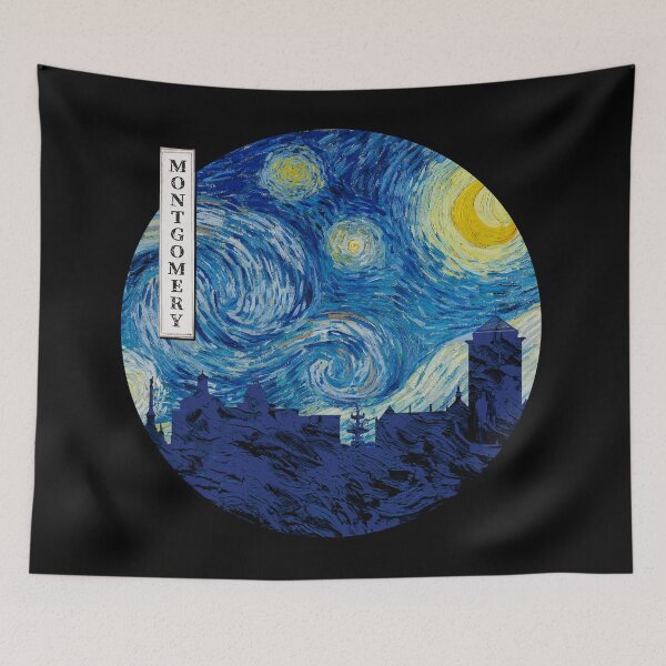 Item preview, Montgomery Starry Night Van Gogh Circle designed and sold by DFerraz.