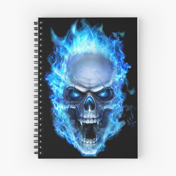 Item preview, Flaming Blue Skull Cool Graphic designed and sold by SpookshowDesign.