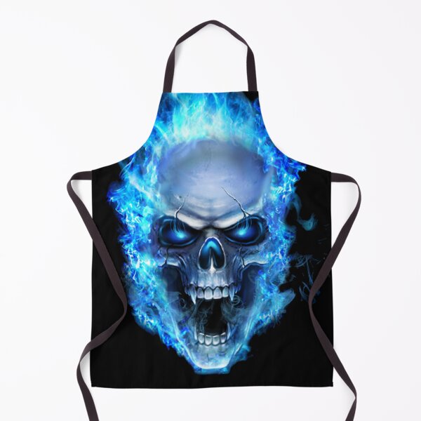 Artikelvorschau, Flammende blaue Schädel-coole Grafik entworfen und verkauft von SpookshowDesign.