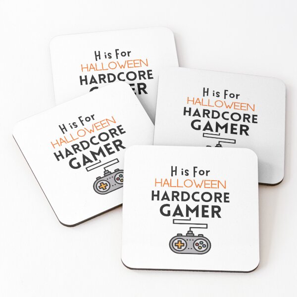 Item preview, H Is For Halloween Hardcore Gamer - funny designed and sold by CreativeMansion.