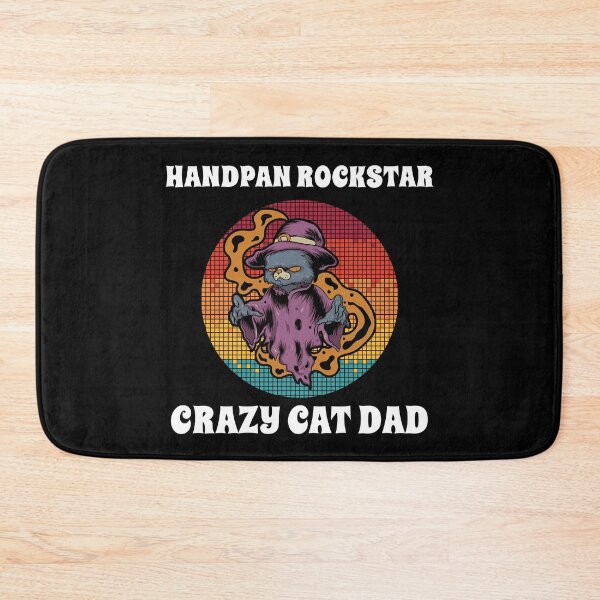 Item preview, Handpan Player Crazy Cat Dad Groovy Halloween Party Retro Vintage designed and sold by ojdart.