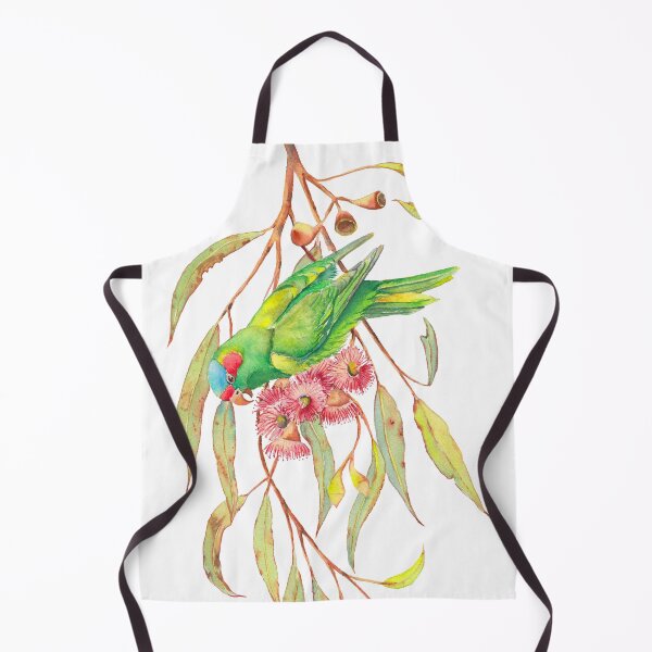 Item preview, Musk Lorikeet and eucalyptus branch watercolour painting designed and sold by Zoya Makarova.