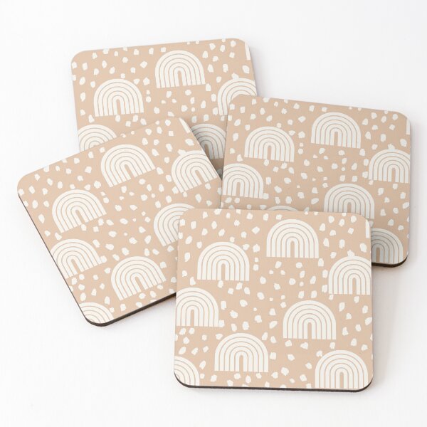 Item preview, Fun Speckled Rainbows in Beige Oat designed and sold by Erin Kendal.