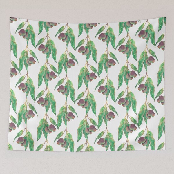 Item preview, Eucalyptus tree branch with gumnuts watercolour designed and sold by Zoya Makarova.