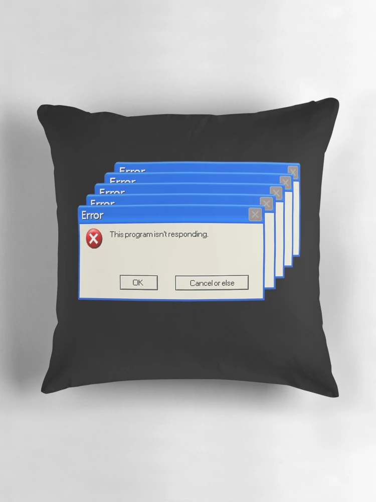 Thumbnail 3 of 4, Pillow, Computer Program Error designed and sold by sujojo.