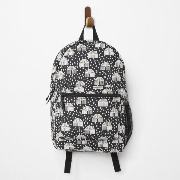 Item preview, Fun Speckled Rainbows in Charcoal Black designed and sold by Erin Kendal.