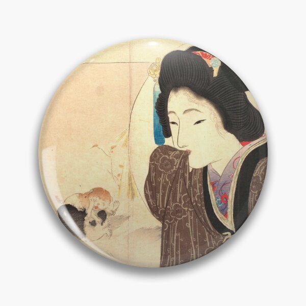 Item preview, Keisai Eisen (Artist) Pets Playing - Japanese Woodcut Prints designed and sold by mosgol.