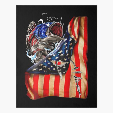 AMERICAN FLAG FISHING POLE gun Fleece Blanket by Edward Hyett - Pixels