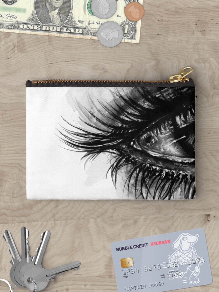 Thumbnail 3 of 4, Zipper Pouch, sadness designed and sold by doriana.