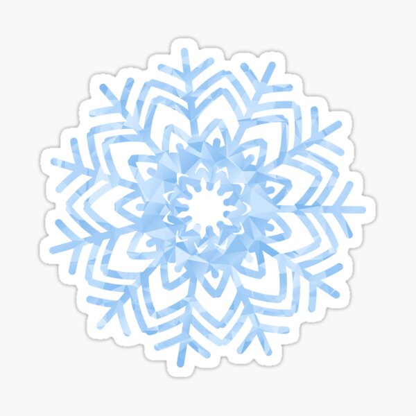 Beistle 24020 Snowflake Stickers, 4.75 x 7.5, Blue/Grey/White