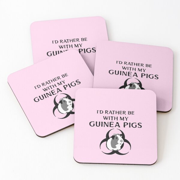 Item preview, I'd Rather Be With My Guinea Pigs -funny cavy design in black text designed and sold by katiekendall.