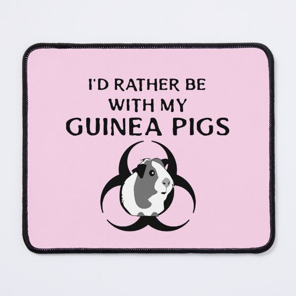 Item preview, I'd Rather Be With My Guinea Pigs -funny cavy design in black text designed and sold by katiekendall.
