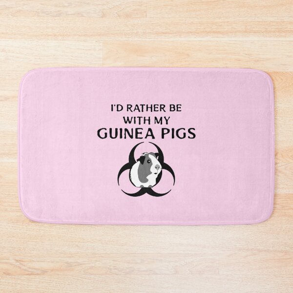 Item preview, I'd Rather Be With My Guinea Pigs -funny cavy design in black text designed and sold by katiekendall.