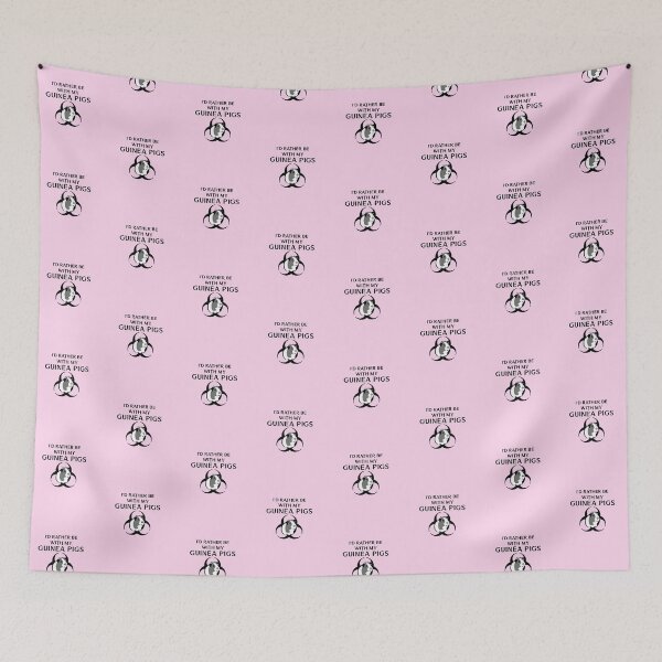 Item preview, I'd Rather Be With My Guinea Pigs -funny cavy design in black text designed and sold by katiekendall.