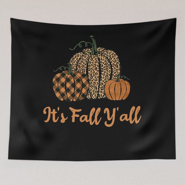 Item preview, Its Fall Yall Plaid Pumpkin Leopard Halloween Thanksgiving  designed and sold by TayKitchel.