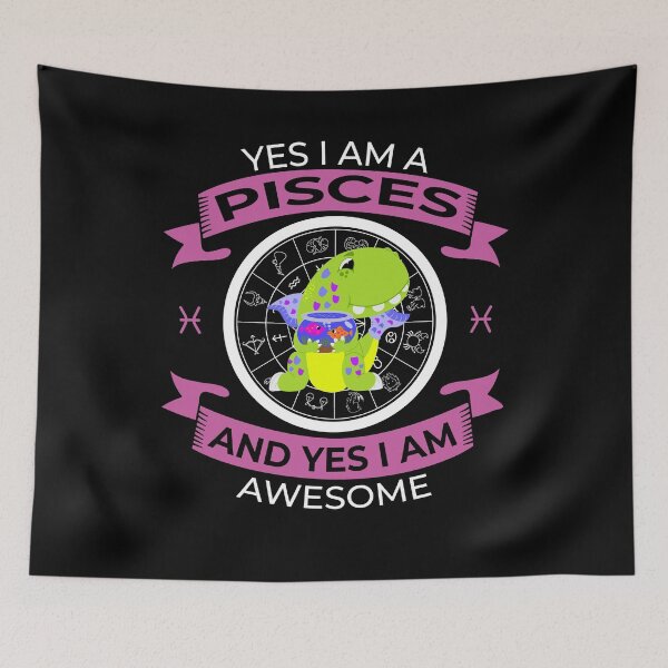Item preview, Cute Pisces Zodiac Sign Fish Astrology T-Rex Dinosaur designed and sold by RJ-Art.