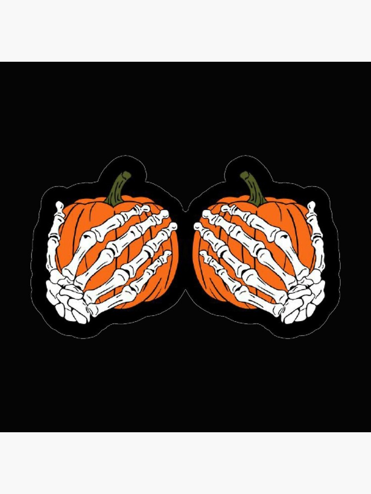 Skeleton Hands Holding Pumpkin, Funny Halloween Shirt, Hand Bra Shirts,  Funny Adult Halloween Costumes Merch - ClothingLowPrice