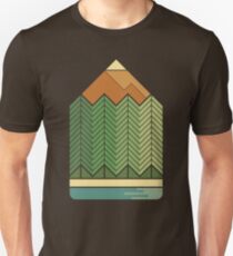Berge zeichnen Slim Fit T-Shirt