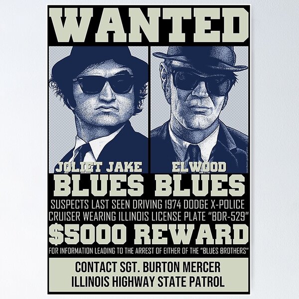 Blues Brothers Playbill Poster Print