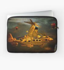 "The Osprey" - A Golden Steam Powered Flying Gunship Laptop Sleeve