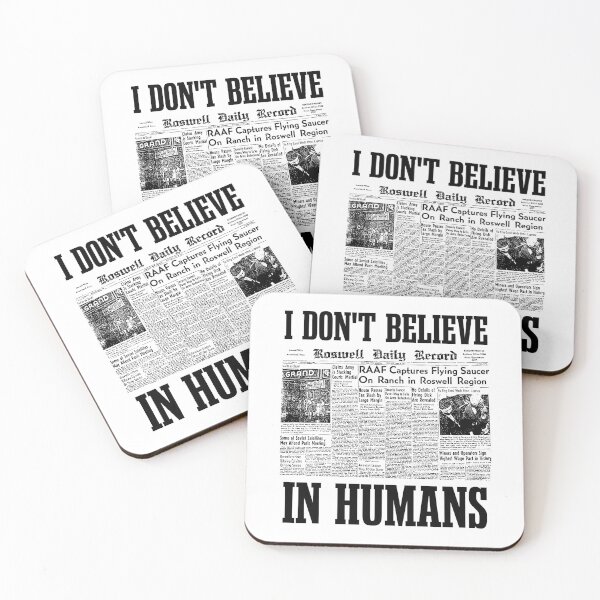 Item preview, I Dont Believe In Humans, Alien UFO Sightings, Black designed and sold by anghelapparel.