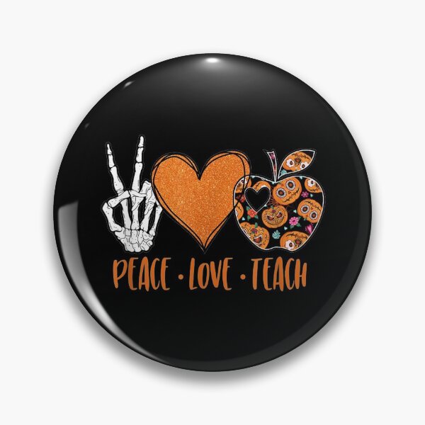 Artikelvorschau, Skeletthand Peace Love Teach Teacher Halloween-Kostüm entworfen und verkauft von Tobiasforslund.