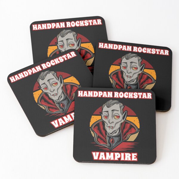 Item preview, Handpan Player Vampire Groovy Halloween Party Retro Vintage designed and sold by ojdart.