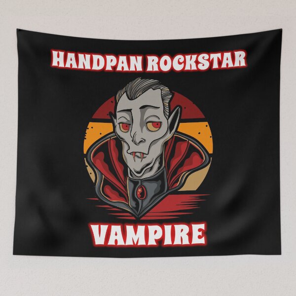 Item preview, Handpan Player Vampire Groovy Halloween Party Retro Vintage designed and sold by ojdart.