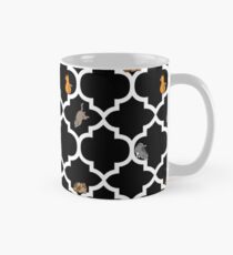 Katzen auf einem Gitter - schwarz Tasse (Standard)