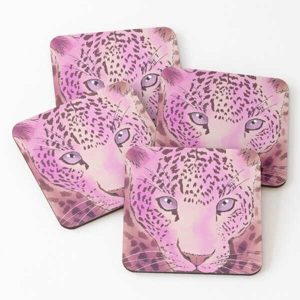 Item preview, Pink Leopard Wild Cat - The King of the Jungle designed and sold by BunnyBizarre.