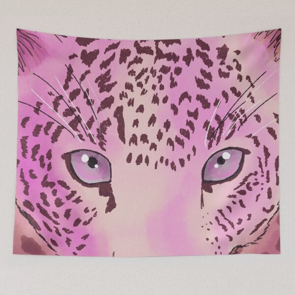 Item preview, Pink Leopard Wild Cat - The King of the Jungle designed and sold by BunnyBizarre.