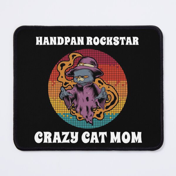 Item preview, Handpan Player Crazy Cat Mom Groovy Halloween Party Retro Vintage designed and sold by ojdart.