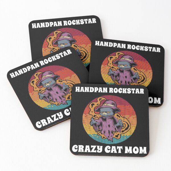 Item preview, Handpan Player Crazy Cat Mom Groovy Halloween Party Retro Vintage designed and sold by ojdart.