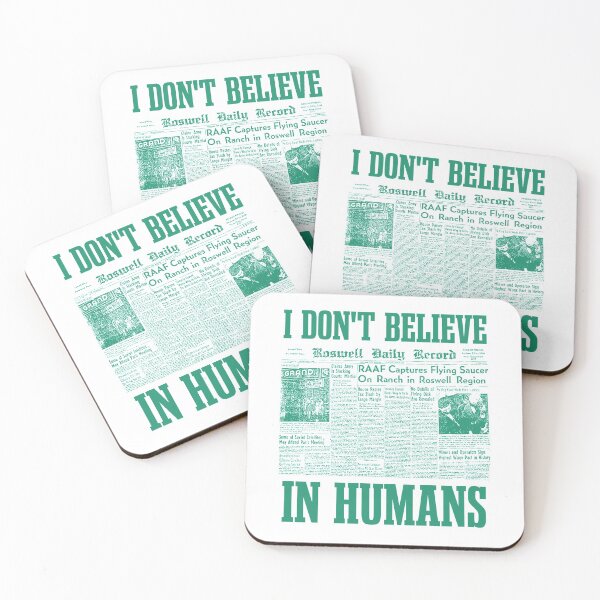 Item preview, I Dont Believe In Humans, Alien UFO Sightings, Green designed and sold by anghelapparel.